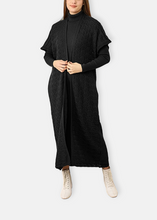 Load image into Gallery viewer, Long vest &amp; dress set Black
