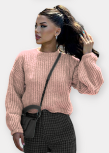 Pink knit sweater