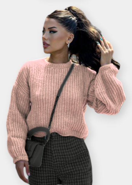 Pink knit sweater