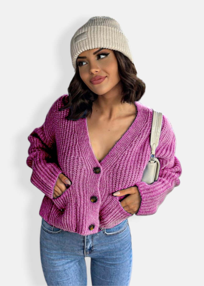 Cardigan with pockets Pink