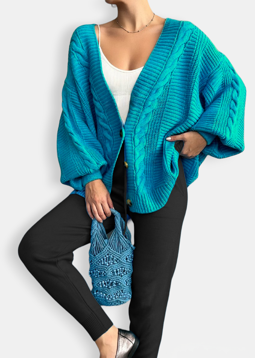 EVANS Cardigan Turquoise