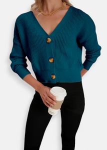 Petrol blue cardigan