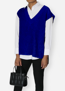 IRWIN Sleeveless sweater Royal blue