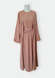 Nude silk dress