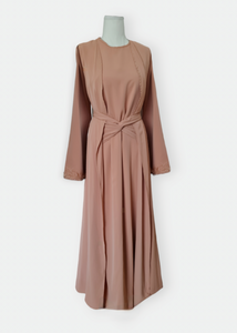 Nude silk dress