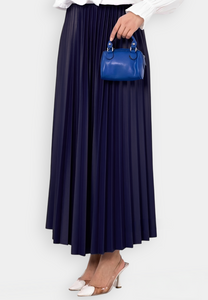 Pleated skirt Dark blue