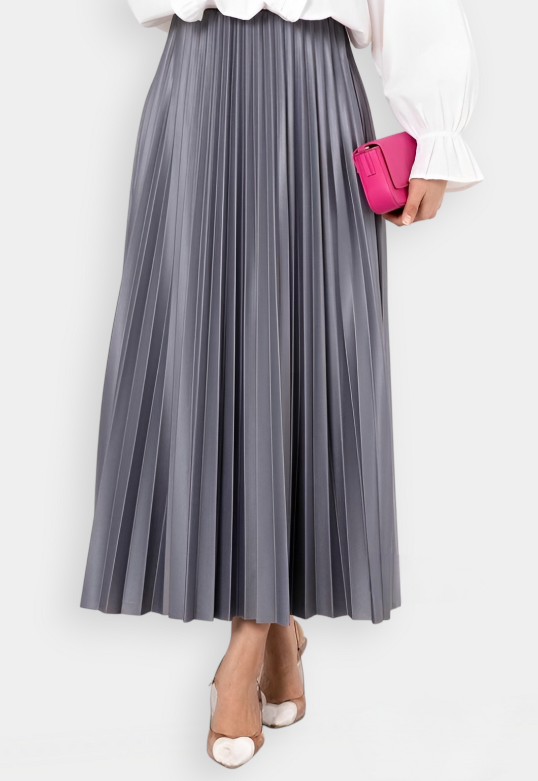 Pleated skirt Gray