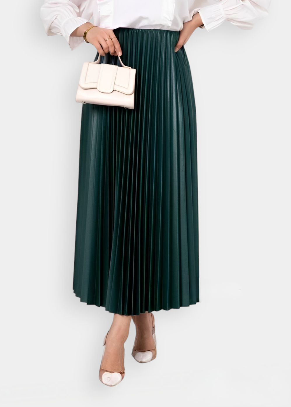 Pleated skirt Green