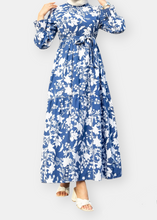 Load image into Gallery viewer, RAVA Floral dress Blue
