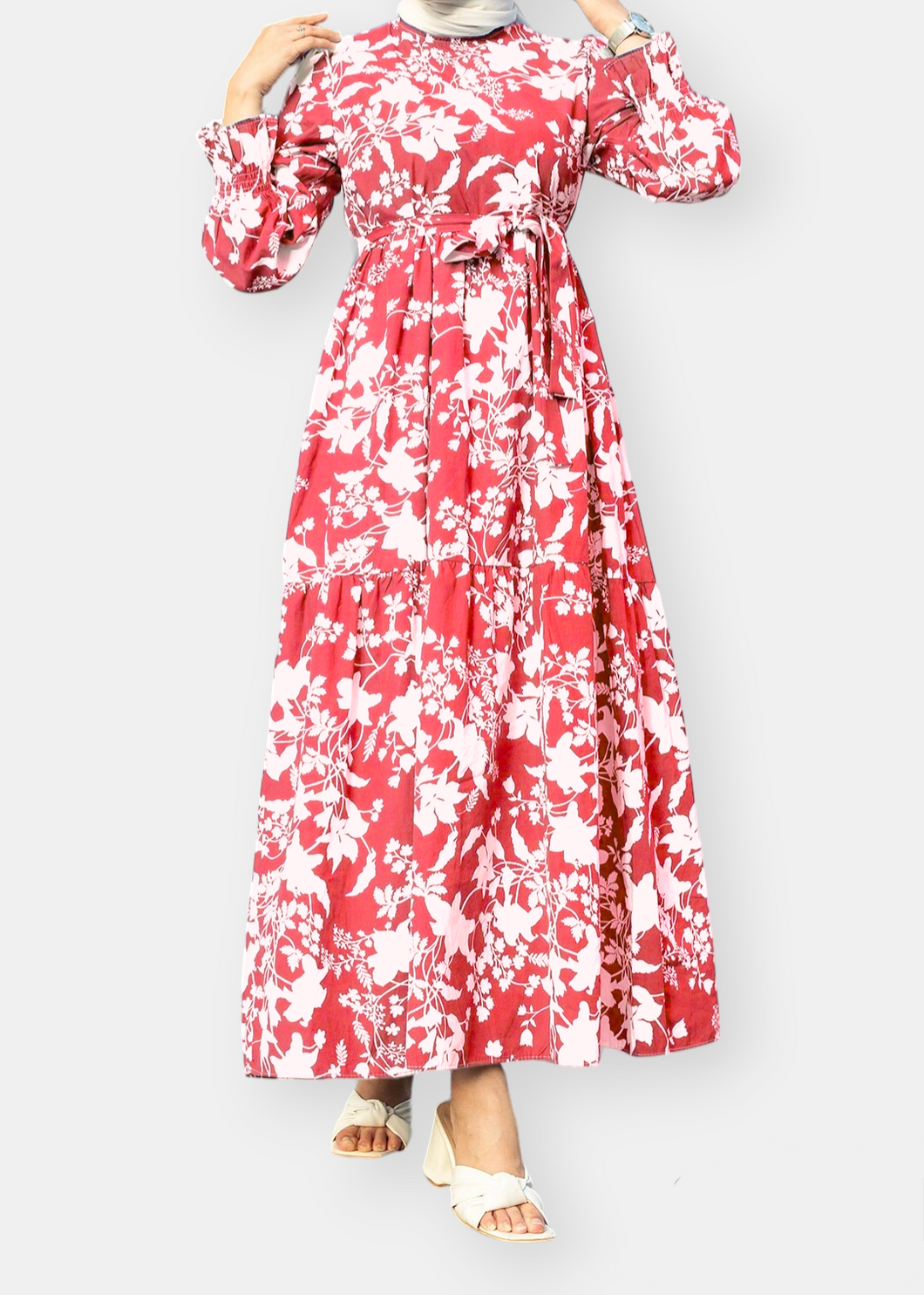 RAVA Floral dress Red