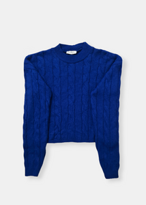 Knitted sweater Royal blue