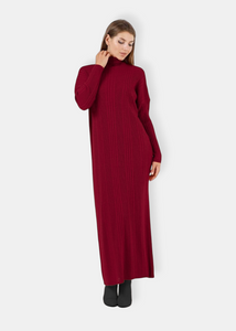 RANA Robe en maille Bordeaux