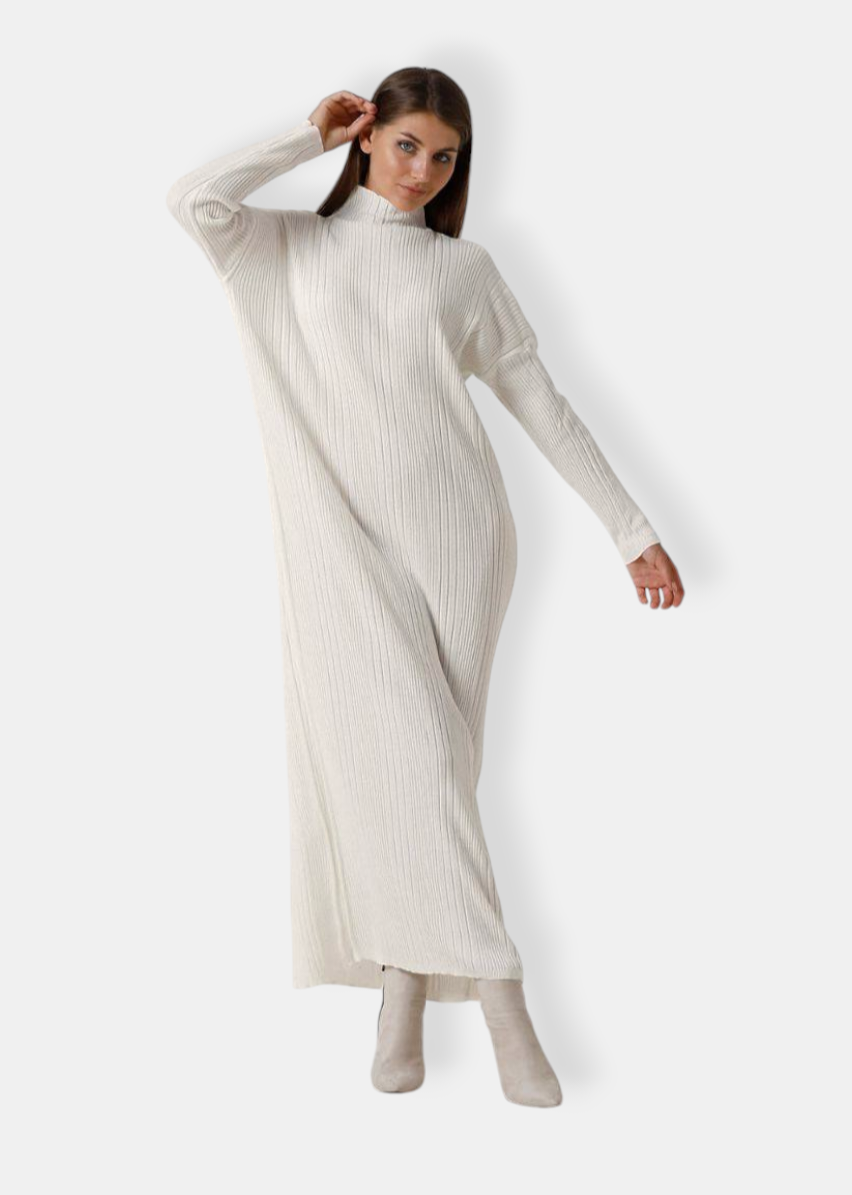 RANA Robe en maille Blanc crème