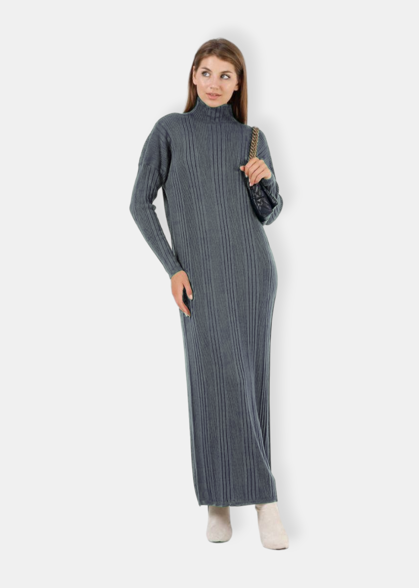 RANA Robe en maille Gris anthracite