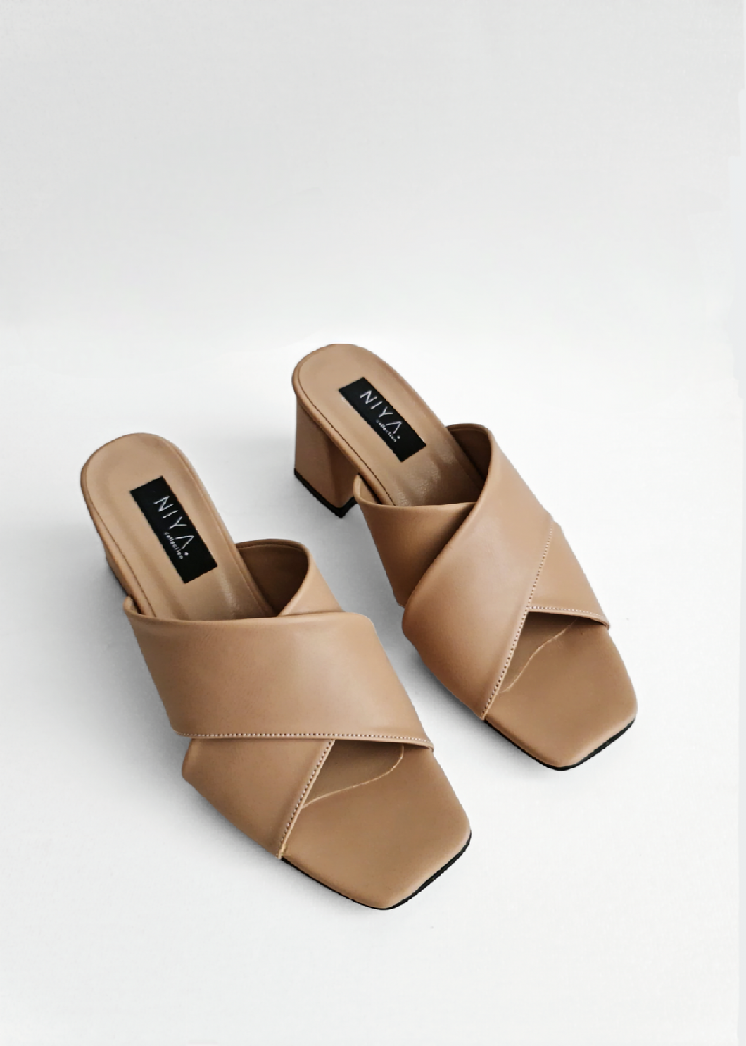 Mules sandales Croisé Nude