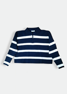 Pull en maille rayé  Bleu & blanc