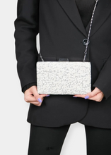 Load image into Gallery viewer, Sac de soirée avec strass Perlé blanc
