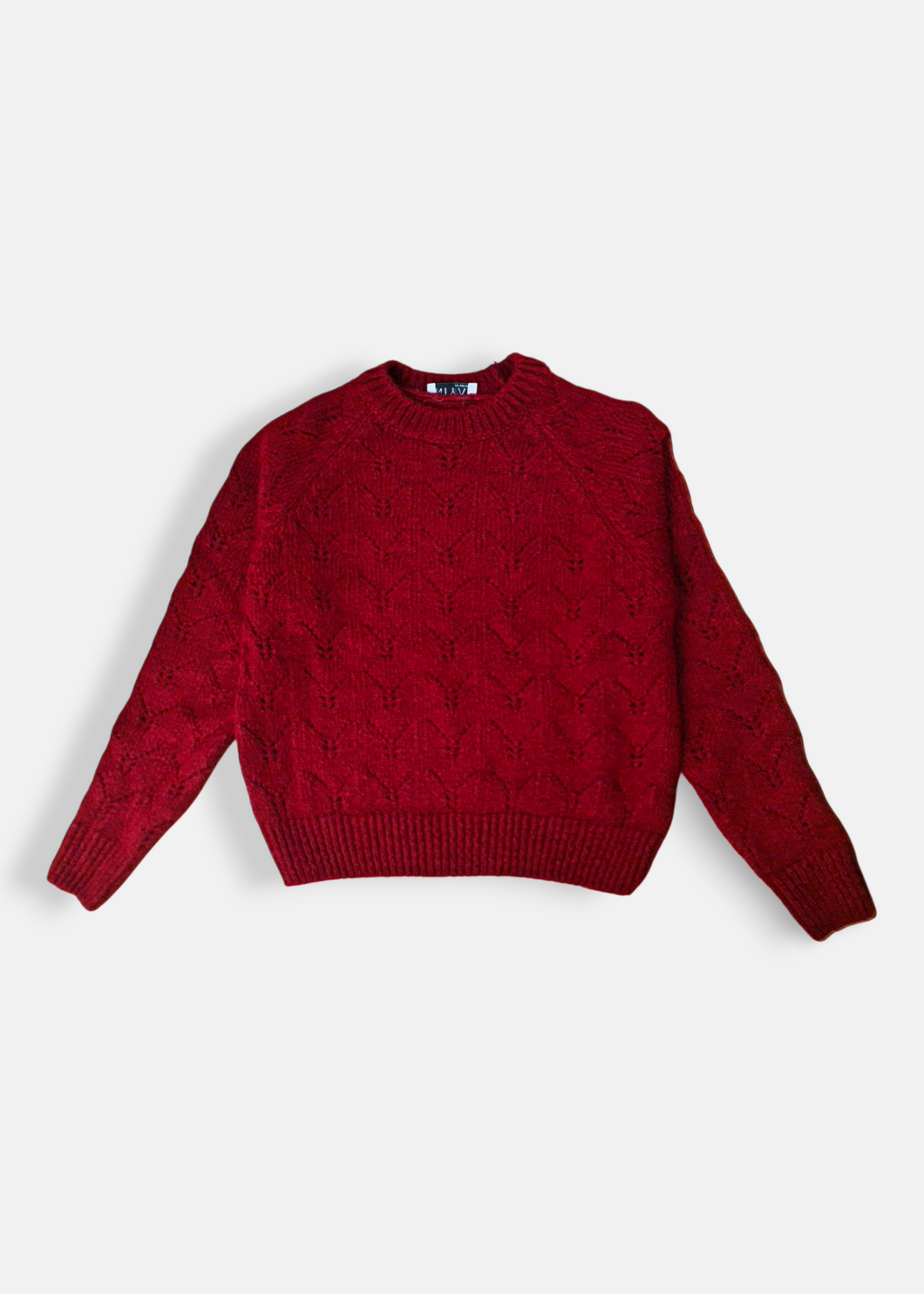 Pull en maille Rouge bordeaux
