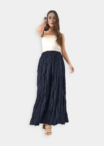Jupe froissé Bleu foncé