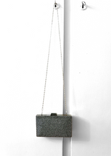 Load image into Gallery viewer, Sac de soirée avec strass Noir argenté
