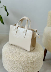 Sac cabas Beige vernis