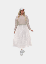Load image into Gallery viewer, Jupe froissé Blanc
