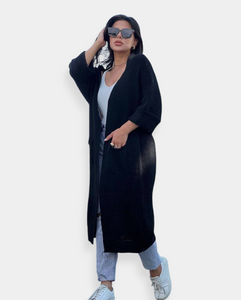 Mid-Length Cardigan Black