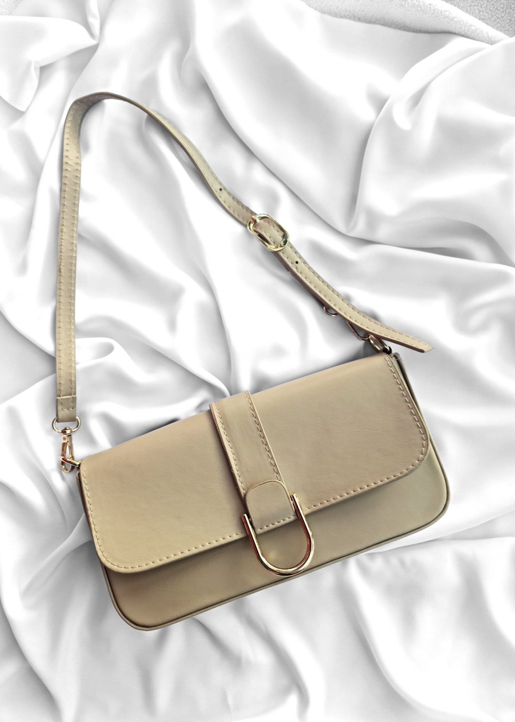 Sac baguette Beige