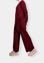 Load image into Gallery viewer, NAOS Ensemble Kimono en maille Bordeaux
