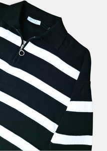 Pull en maille rayé  Noir & blanc