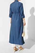 Load image into Gallery viewer, ENA Trench fluide Bleu jeans
