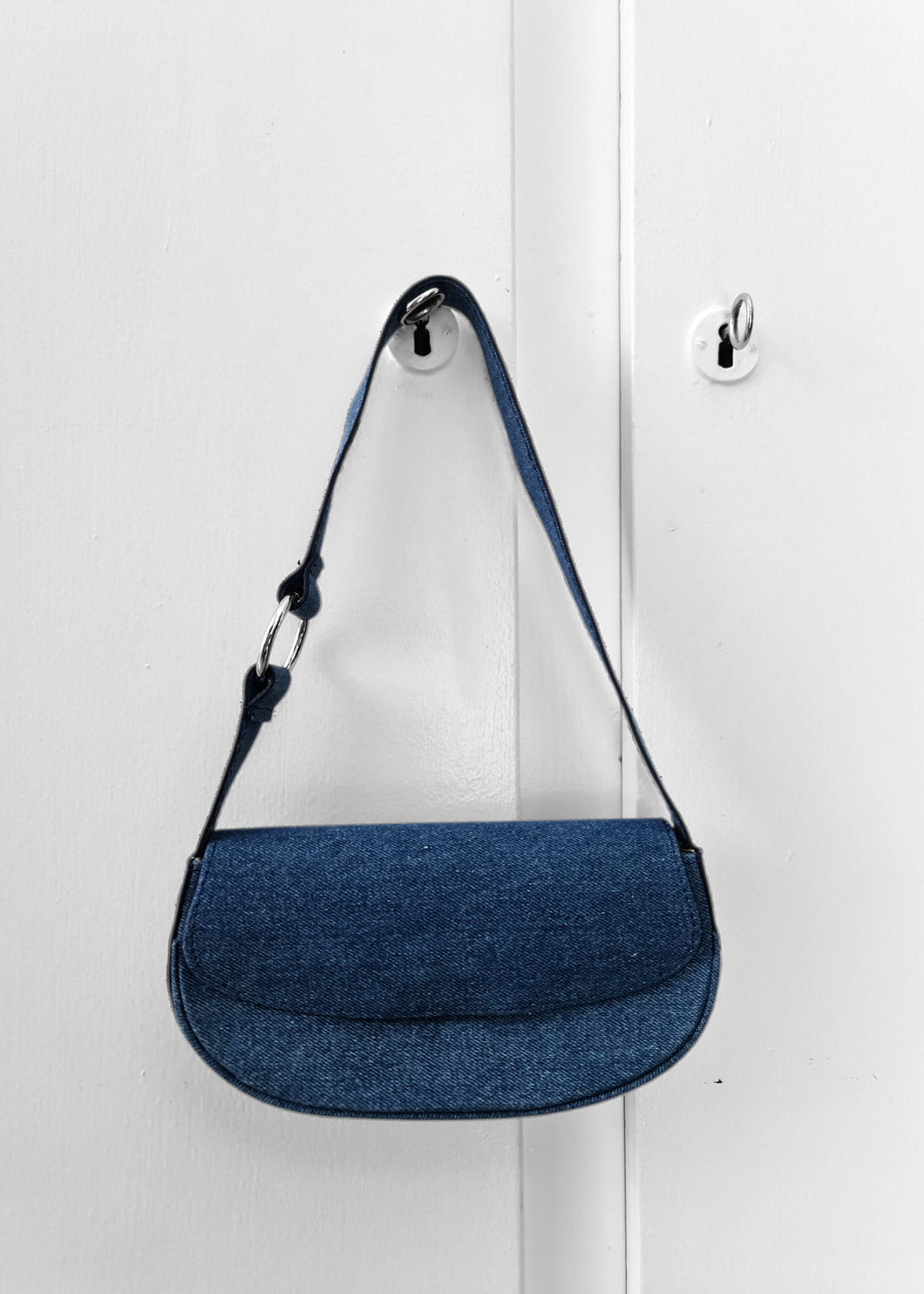 Sac baguette Bleu jeans