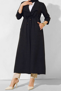 ENA Fluid trench coat Black
