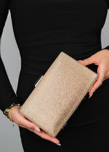 Load image into Gallery viewer, Sac de soirée avec strass Doré gold
