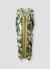 Load image into Gallery viewer, White &amp; Green Palm Tree Kimono
