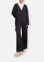 Load image into Gallery viewer, NAOS Ensemble Kimono en maille Gris anthracite
