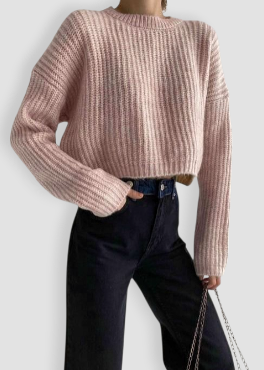 Pink knit sweater