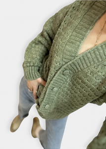 SYRMA Cardigan Vert menthe