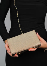 Load image into Gallery viewer, Sac de soirée avec strass Doré gold
