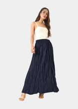 Load image into Gallery viewer, Jupe froissé Bleu foncé
