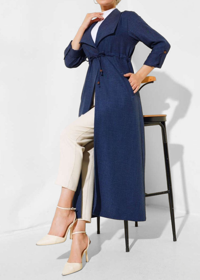 ENA Trench fluide Bleu foncé