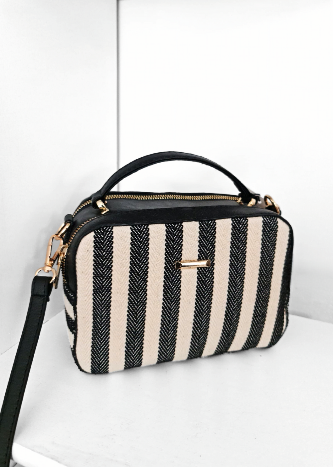 Sac coton Noir & Blanc crème