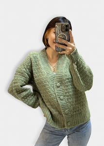 SYRMA Cardigan Vert menthe