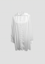 Load image into Gallery viewer, Chemise tunique satinée Blanc
