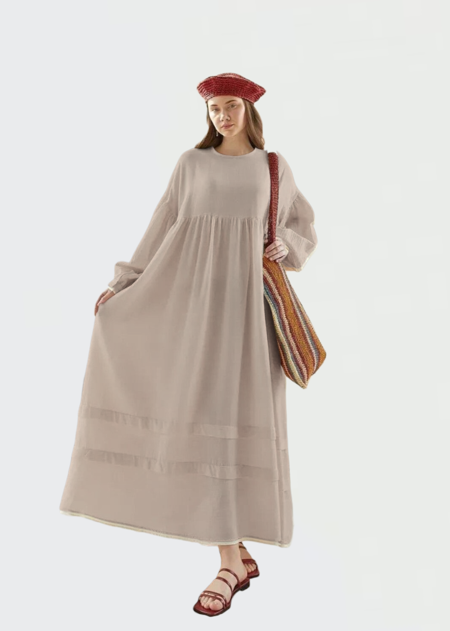 Robe Mousseline Beige