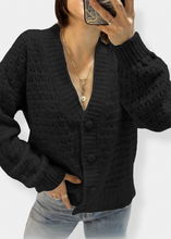 Load image into Gallery viewer, SYRMA Cardigan Noir
