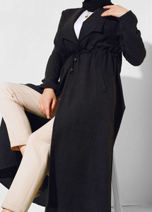 ENA Fluid trench coat Black