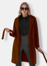 Load image into Gallery viewer, Mid-length Brown Coat
