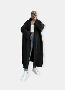 MIZAR Long cardigan Noir