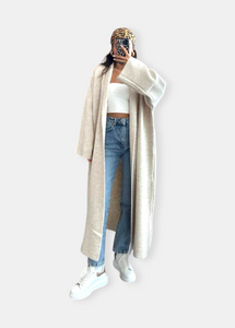 MIZAR Long cardigan Blanc crème